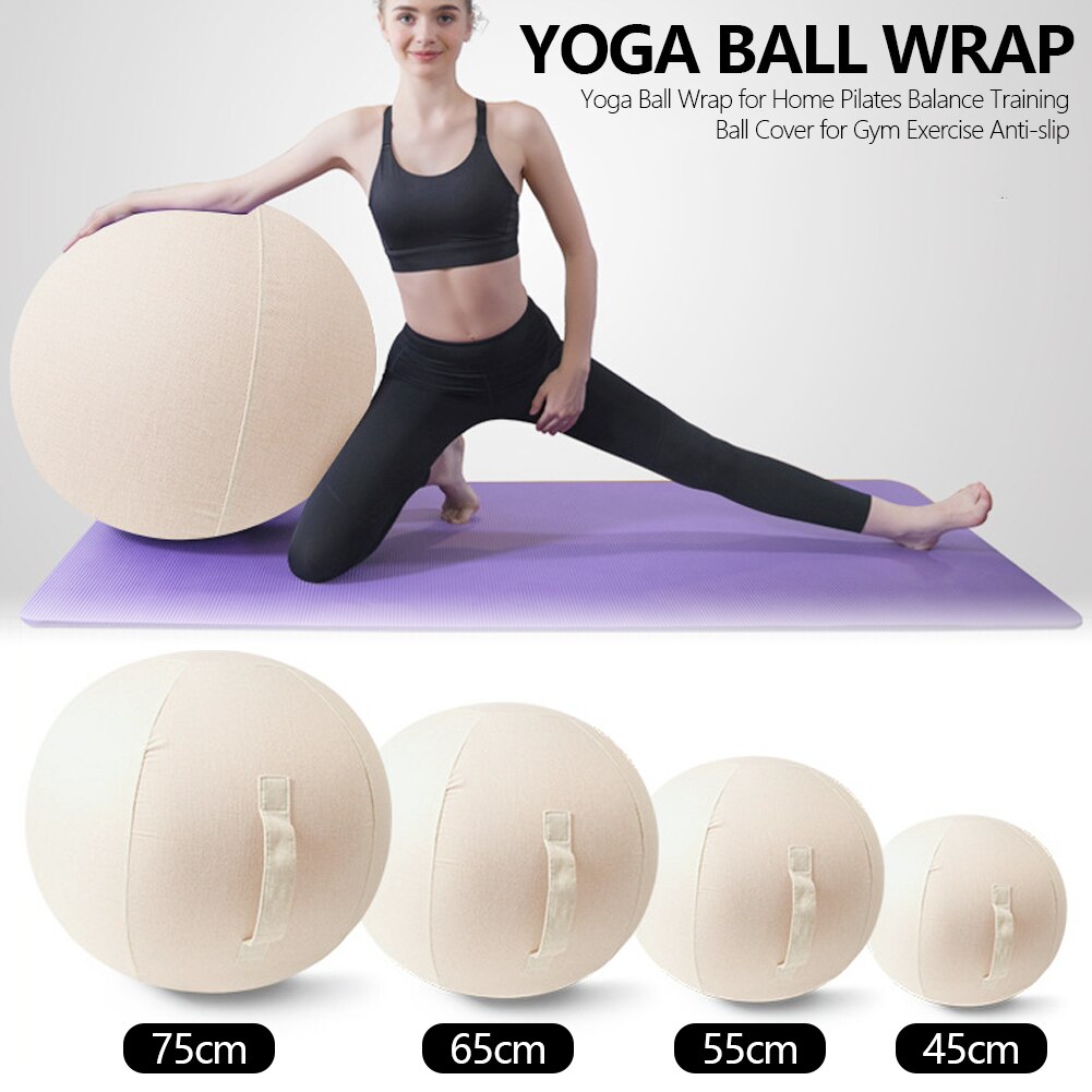 Stabiliteit Balance Ball Cover Training Bal Cover Yoga Bal Wrap Voor Thuis Pilates Gym Oefening Anti-Slip Cover 45/55/65/75Cm