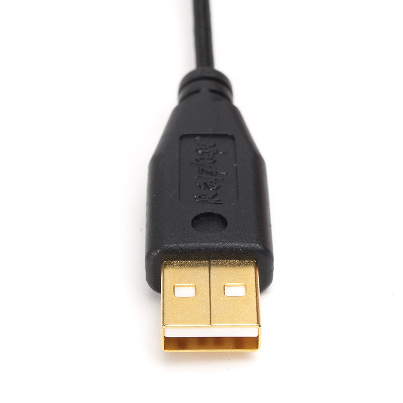 Usb kabel möss linje för razer deathadder hex smält ca . 2.1m 5 ledningar 5 stift svart guldpläterad ersättning spelmus