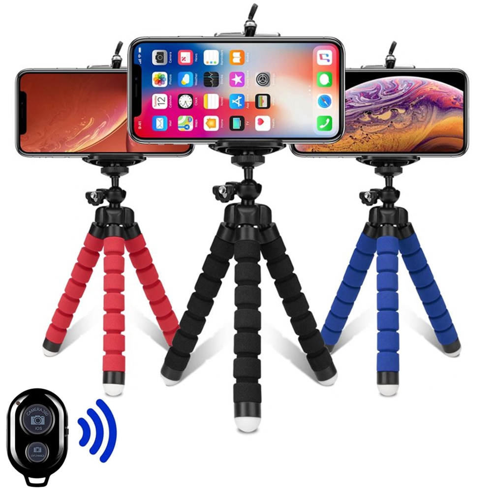 Trípode para teléfono móvil soporte para cámara Clip Smartphone monopié Tripe soporte pulpo Mini trípode para teléfono