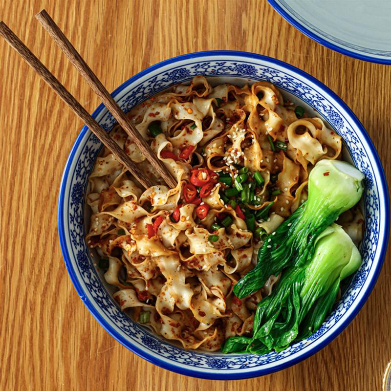 7/8inch Chinese Style Ceramic Bowls Blue And White Porcelain Bowl Instant Noodle Ramen Soup Bowls Kitchen Tableware