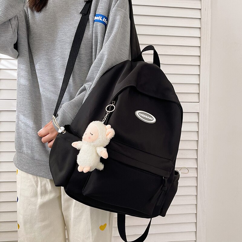 Kobiety plecak nastoletnie dziewczyny Kawaii nylon tornister kobiet student torba na ramię tornister koreańnarty styl stałe Bagpack książka Mochila