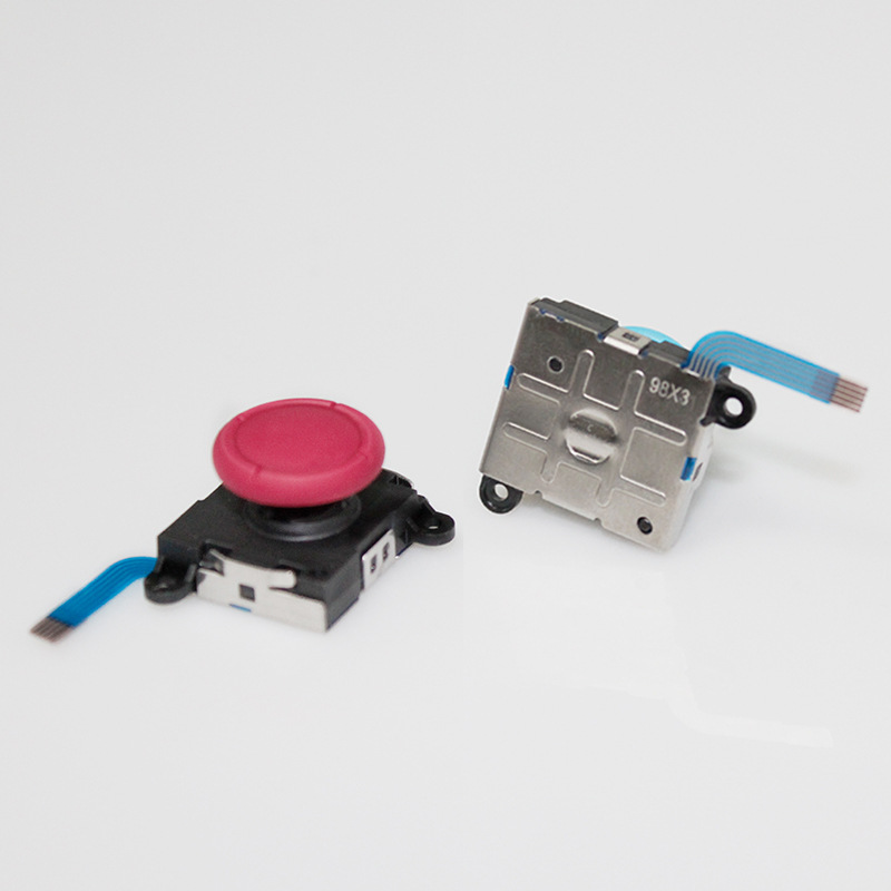 3d original analog sensor tumspak joystick för joy-con för switch controller: Röd