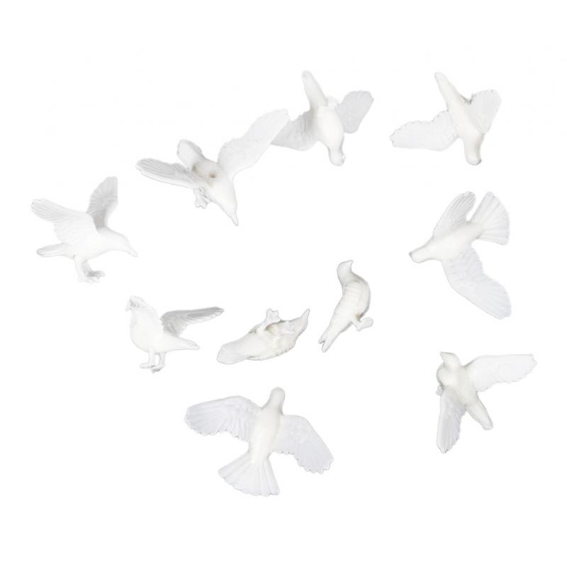 10pcs Mini Pigeon Animal Bird Model Miniature Doll House Fairy Home Decor