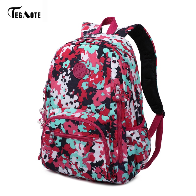 TEGAOTE Girls School Bags Women Printing Backpack For Teenage Girls Shoulder Travel Bags Nylon Waterproof Laptop Bagpack Bolsos