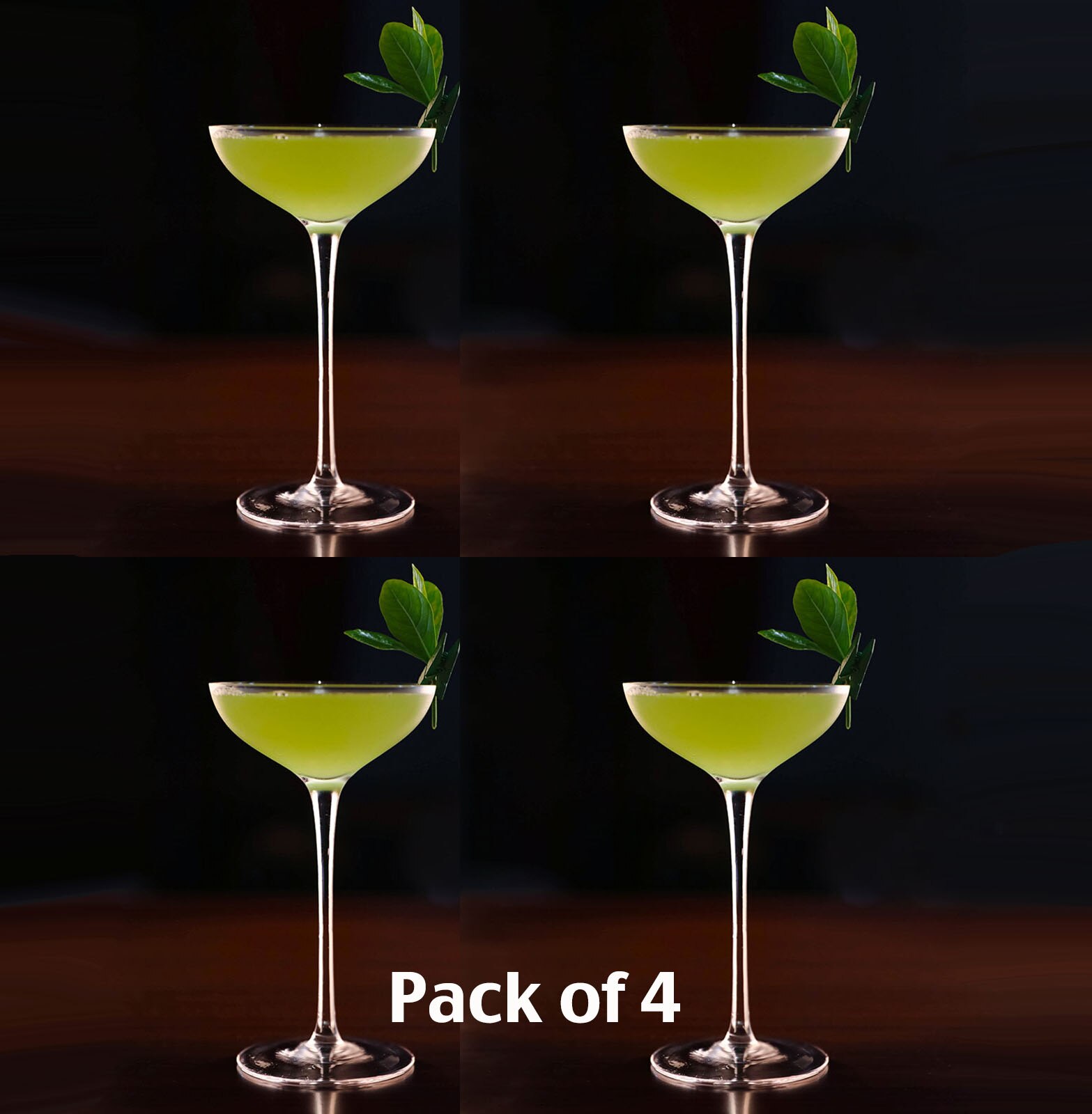 4PCS 120ml Margarita Glasses Cocktail Goblet Glasses Martini Glass Set Of 4: Default Title