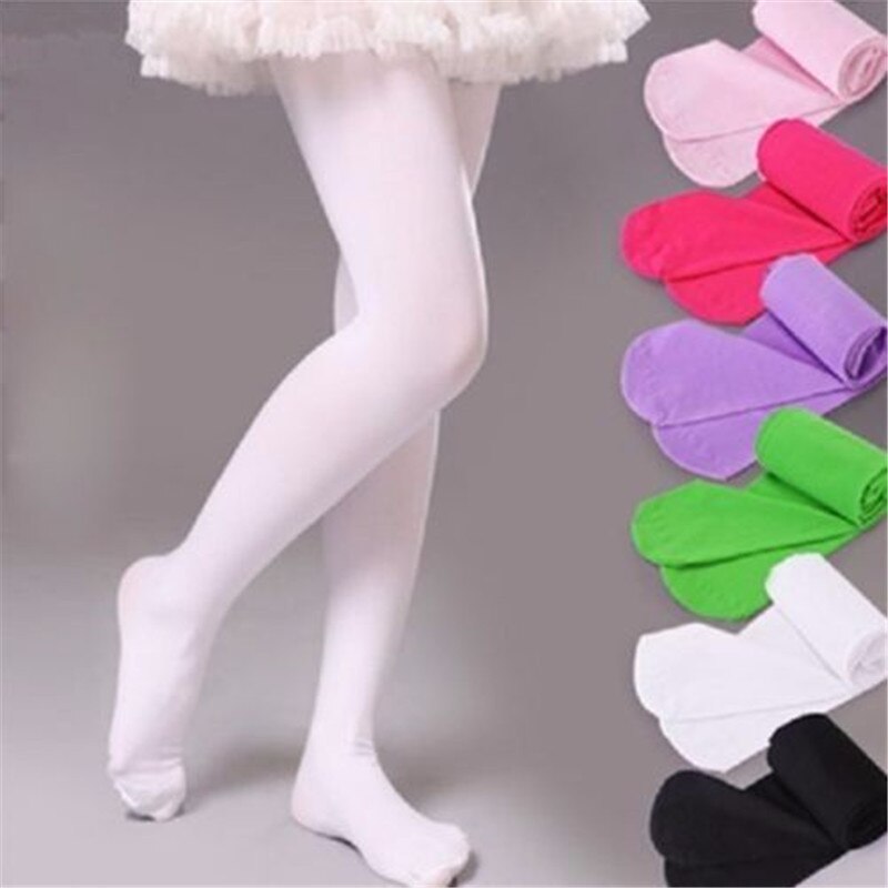 Piger børn strømpebukser blød fløjl ballet dans strømpebukser slik farve