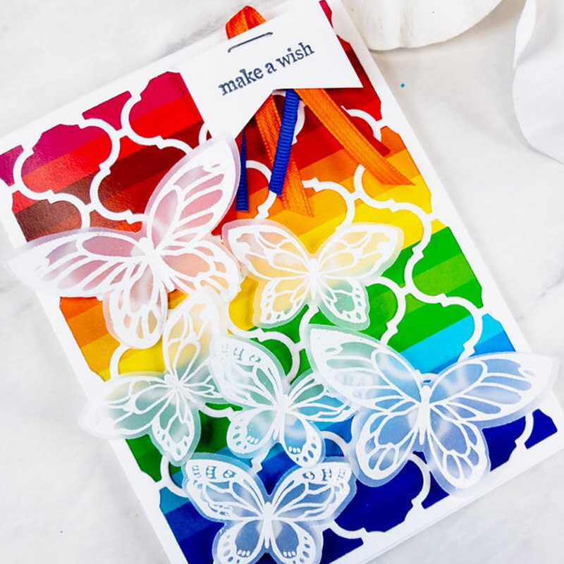 Lovely Butterflies Clear Stamp and Die set Various Butterfly Stamps Metal Cutting Dies for DIY Scrapbooking Paper Cards Crafts