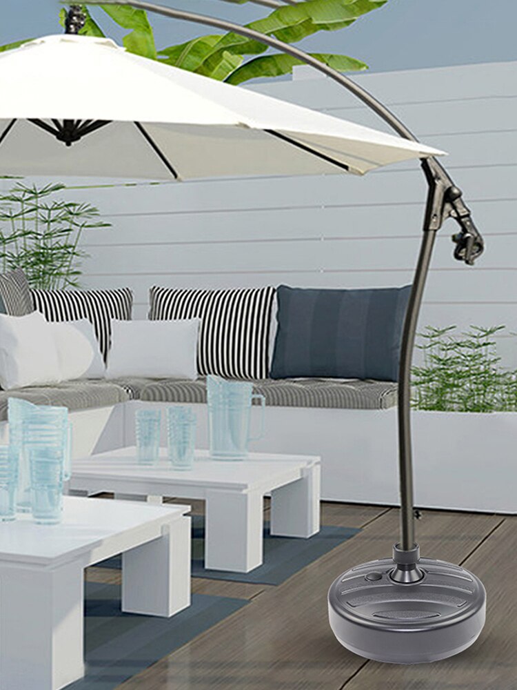 Parasol Base Circular Water-filled Sand-filled Plastic Center-pillar Umbrella Base UV Resistant Nonfading And Weatherproof