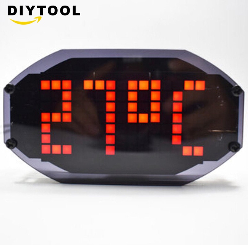 Multifunction Alarm Clock LED Dot Matrix Animation Effects DIY Kit Time Display