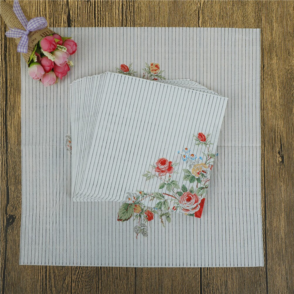 33*33cm 20 kpl/pakkaus/erä ruusu kukkapaperi lautasliina tapahtuma- ja juhlatarvikkeet koristepaperi decoupage servilleta