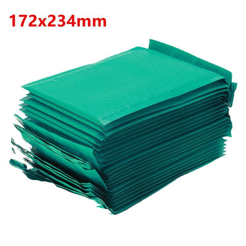 25 stuks/partij groene paarse schuim enveloppen zelfklevende mailers gevoerde enveloppen met bubbeltjesplastic verzendverpakkingen: 172234mm