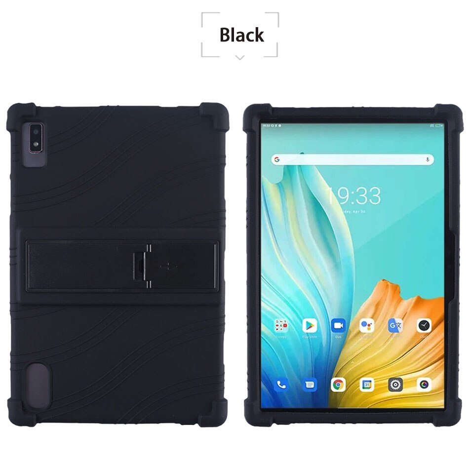 Szoxby Voor Soft Silicon Case Alcatel 1T 3T Stand Verstelbare Tablet Cover Alcatel 3T 10 beschermen Shell Terug Protective: Black