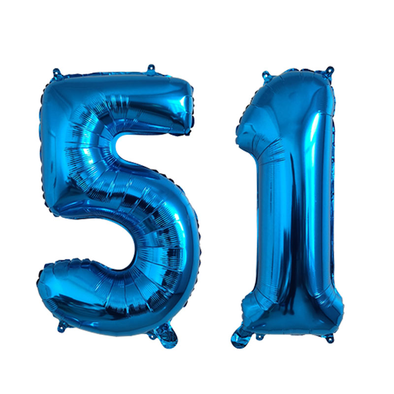 32 pulgadas 1 Uds globo de aluminio número 0 1 2 3 4 5 6 7 8 9 niños niñas de cumpleaños globos azul profundo suministro de: Gradiente rojo