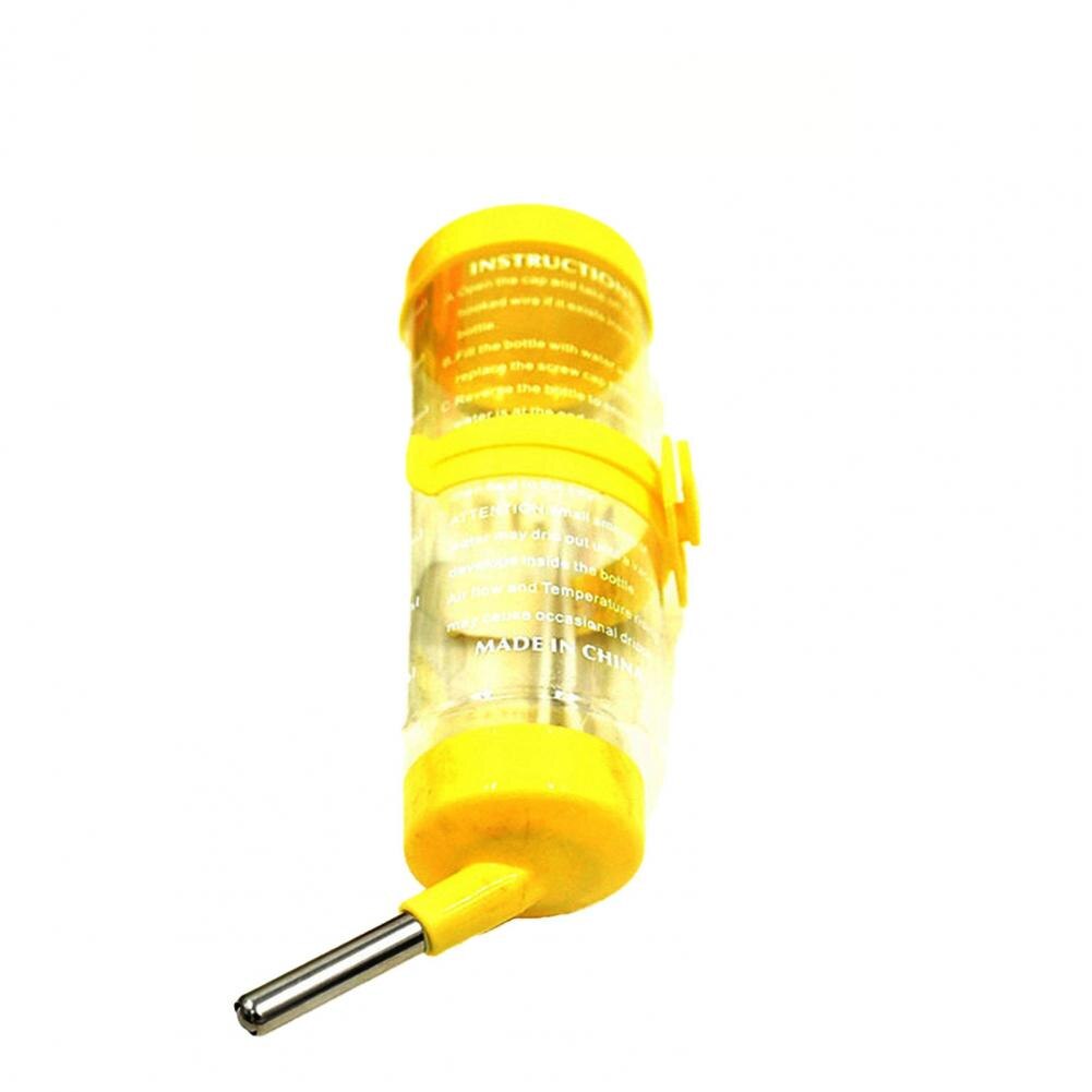 Abreuvoir Hamster en plastique 80ML/125ML, petit Animal, distributeur automatique, fontaine à boire suspendue, fournitures pour animaux de compagnie: Yellow / 80ML