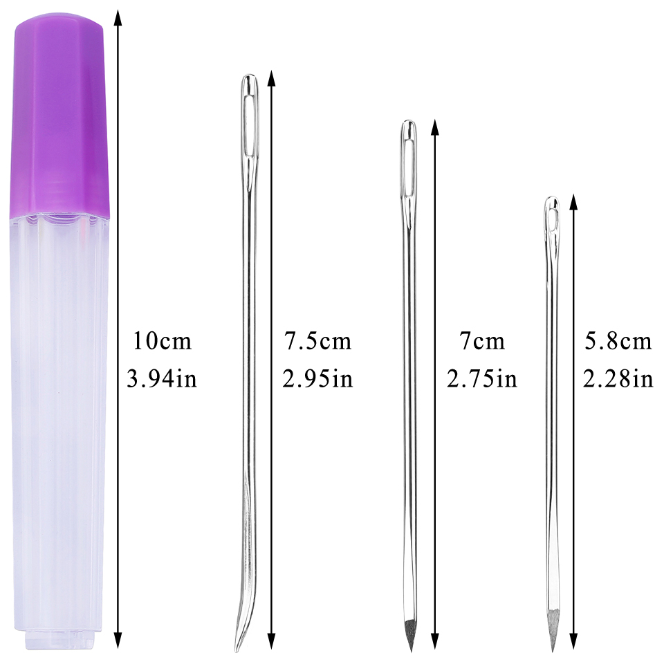 Para alfombras, lienzo, cuero, reparación de costura, aguja de coser de cuero de acero inoxidable, agujas Triangulares DIY, herramienta de costura a mano