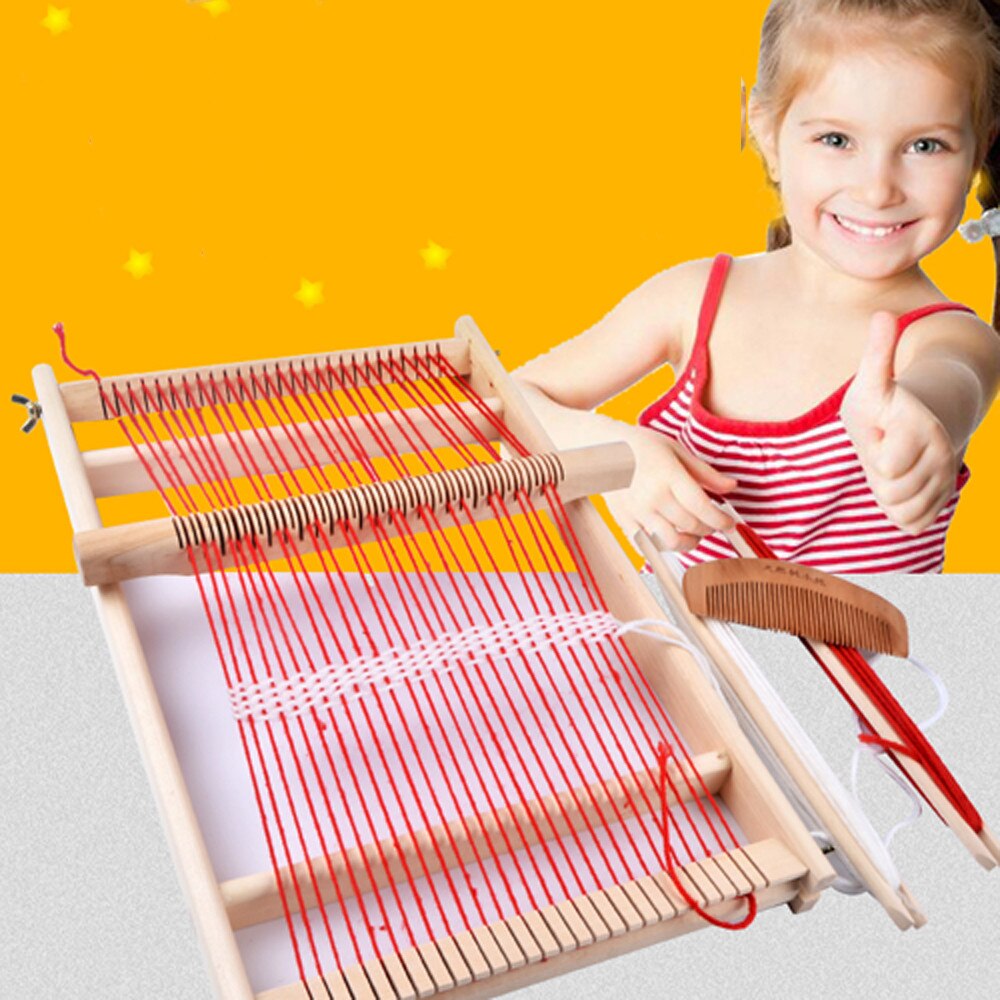 Wooden Tapestry Weaving Loom Kit Looms Hand-Knitted Machine DIY Woven Set Sewing Machine Home Waving Accessories Handmade Hook: Default Title