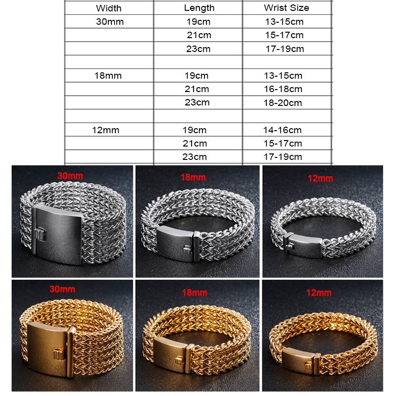 Kalen Rvs Link Chain Armbanden Hoge Gepolijst Dubai Gold Mesh Armbanden Mannen Cool Sieraden Accessoires