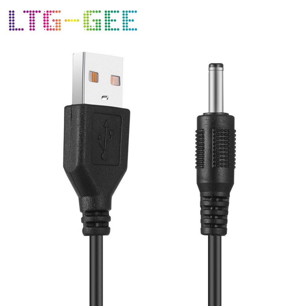 LTG-GEE 1Pcs USB naar DC 5.5mm * 2.1mm Power Cable USB Male naar Jack Connector 5V power Cable Connector Voor Led strip en CCTV
