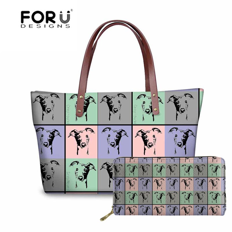 FORUDESIGNS Greyhound Hond Printing Schoudertassen voor Vrouwelijke Luxe Handtassen Vrouwen Tassen Handtassen: YQ1808ALZ21