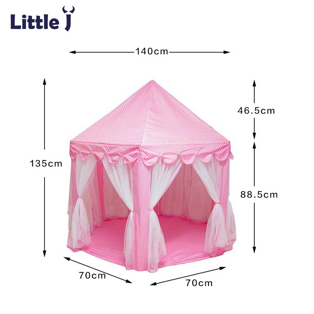 Wenig J Tragbare Kinder Spielzeug Spielen Zelte Mädchen Prinzessin Rosa Schloss Kinder Außerhalb Garten Falten Zelt Bälle Pool Spielen Lodge