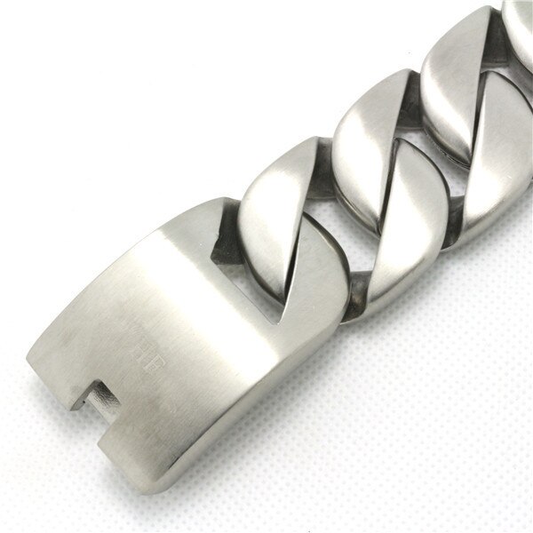 Recién llegado, 333g, de San Valentín para hombres, chicos, enorme y 316L, pulsera de acero inoxidable mate, recién llegado