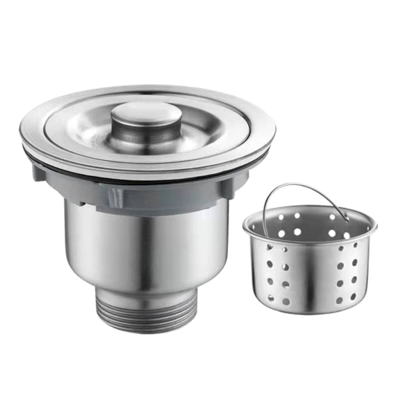 Kitchen Sink Drain Plug Stainless Steel Basket Strainer Sink Stopper Universal