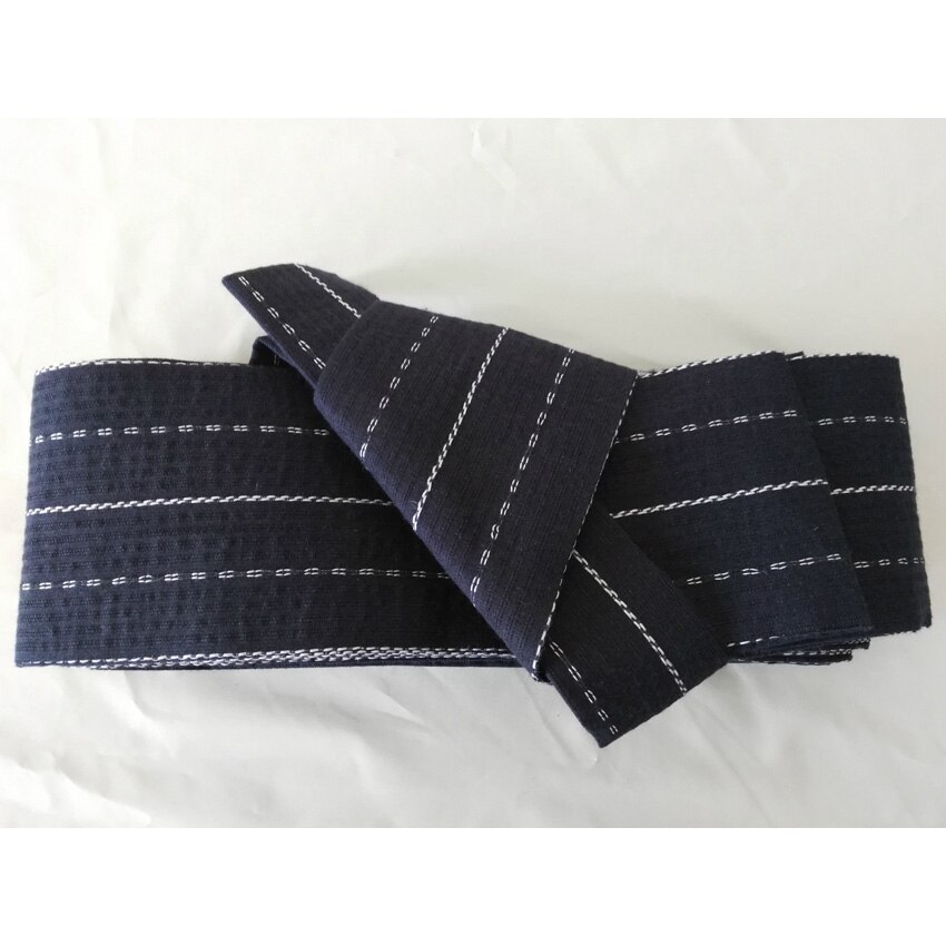 Traditionella japanska dräkter kimono yukata bältestillbehör bred randig obi kardborrefäste retro bälte bastu spakläder: Färg 5