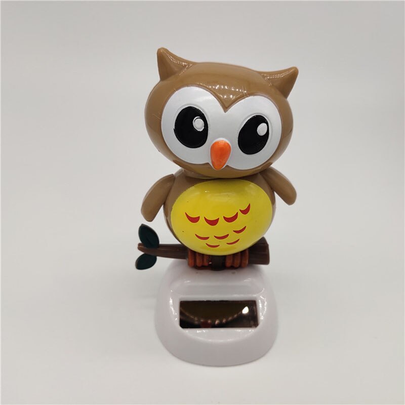 1Pcs Solar Powered Nette Eule Vögel Schütteln Kopf Auto Ornament Solar Spielzeug Klassische Schaukel Puppe Auto-Dashboard Zubehör Spielzeug: 4