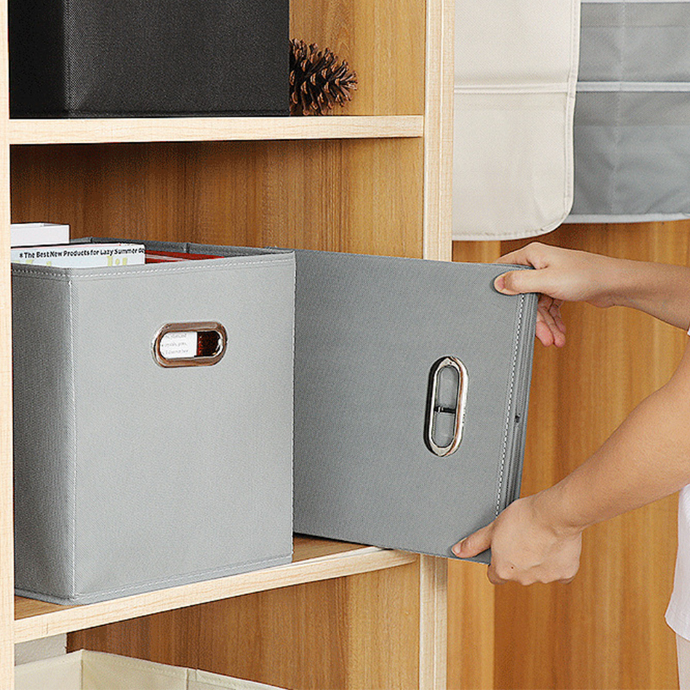 Caja de almacenamiento de tela para libros, ropa, juguetes, almacenamiento de artículos diversos, armario plegable, cajón, organizador, contenedores, cesta