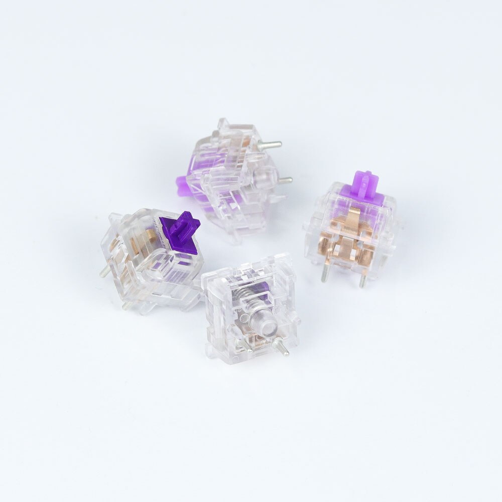 4pcs/pack Original Outemu ICE V2 Keyboard Switches Purple Switch 62g 68g Transparent Shell 5 Pins for Mechanical Keyboard