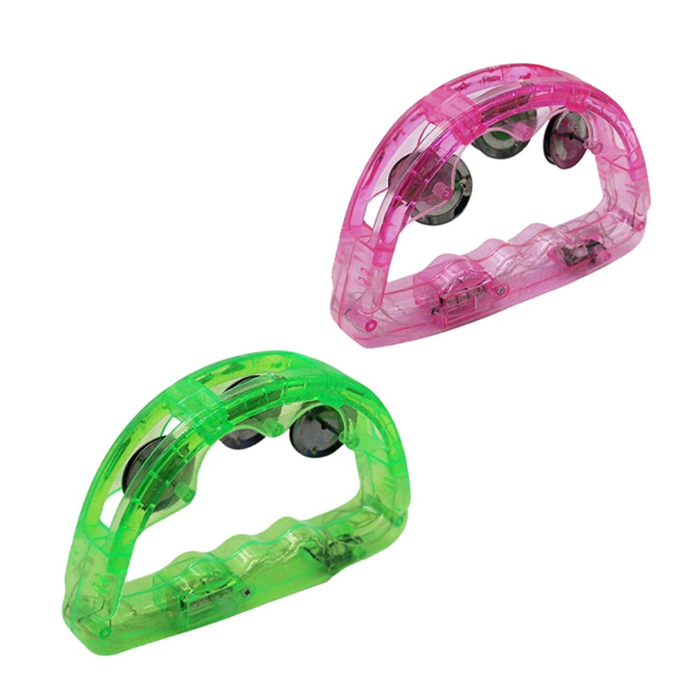 2Pcs LED Hand Bell Musical Party Props Portable Hand Bell Random Color: Default Title
