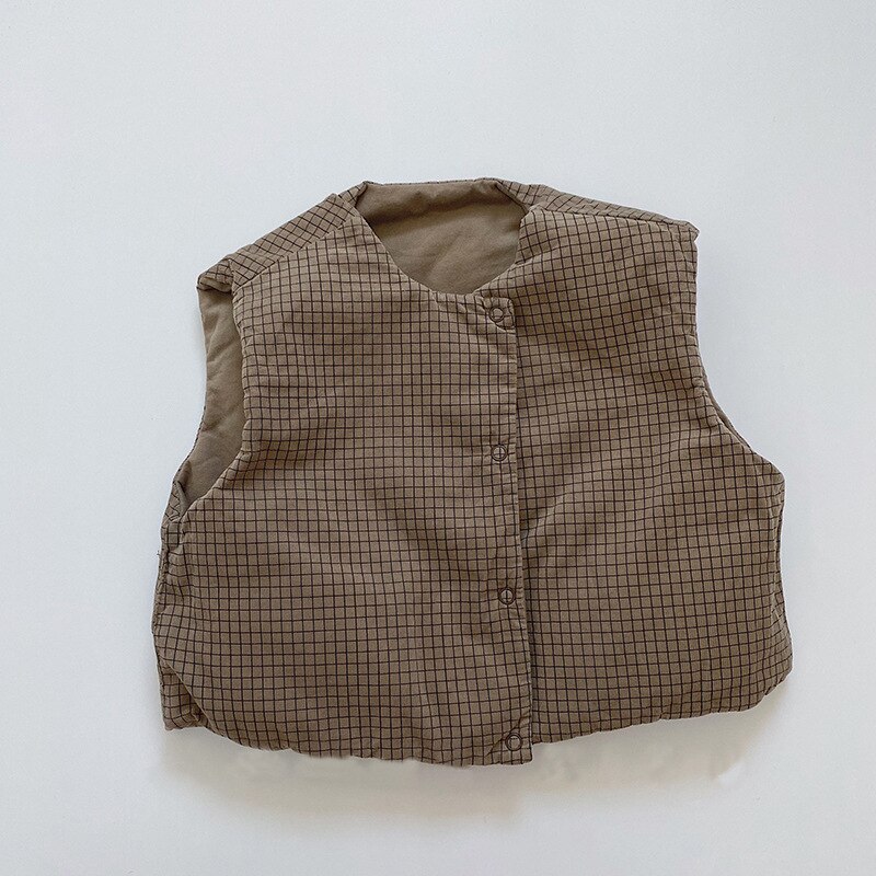 Gilet sans manches à simple boutonnage pour enfants, automne hiver, vêtements d&#39;extérieur pour garçons