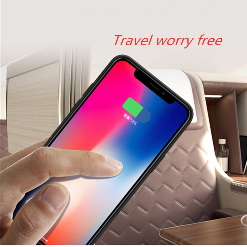 6000mAh Portable Battery Charging Case For iPhone Xs Max Backup Battery Case For iPhone XR External Power Bank Charger Cover