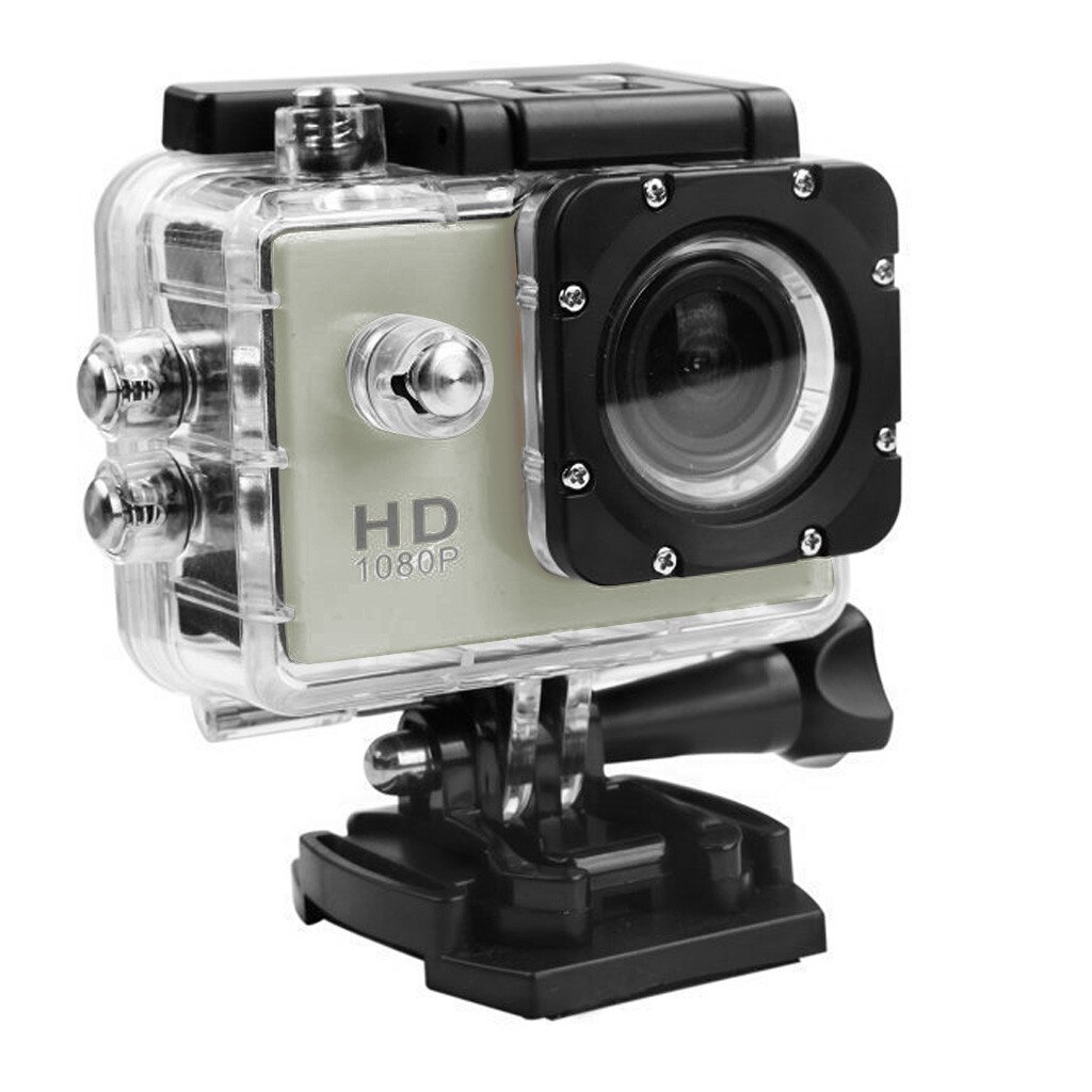 Vandtæt etui wifi mini action cam 140 graders vidvinkel kamera 1080p/15 fps ultra hd dv sportsoptager kamera  z0611: Sølv