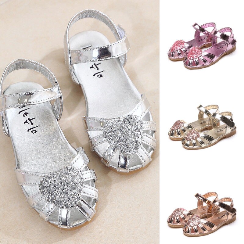 Princess shoes Summer Cute Princess Dance Kid Girl Leather Princess Sandals Soft Crib Shoes Toddler Prewalker