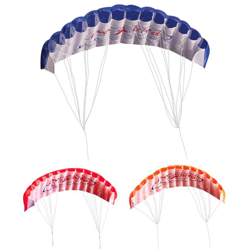 Kinderen Parachute Vlieger Met 2 Handvat Lijn Kinderen Dual Line Stunt Parafoil Kite Infant Grappig Outdoor Strand Vliegers Accessorie