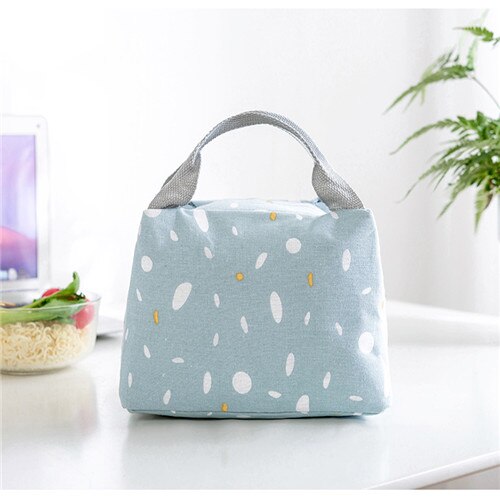 Praktische Kleine Geïsoleerde Picknick Ice Pack Waterdichte Oxford Doek Lunch Koeler Tassen Kleine Verse Stijl Gekoelde Lunch Zakken: Blauw