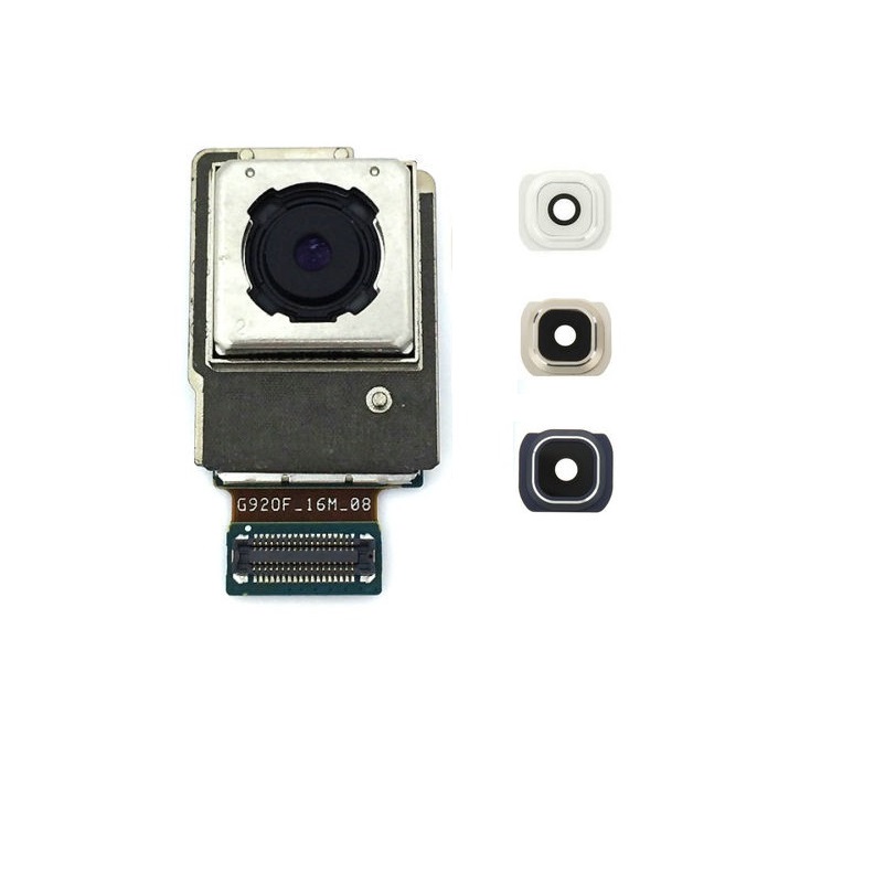 Voor Samsung Galaxy S6 SM-G920F Back Rear Camera Module Met Camera Lens Blauw Wit Goud Kleur