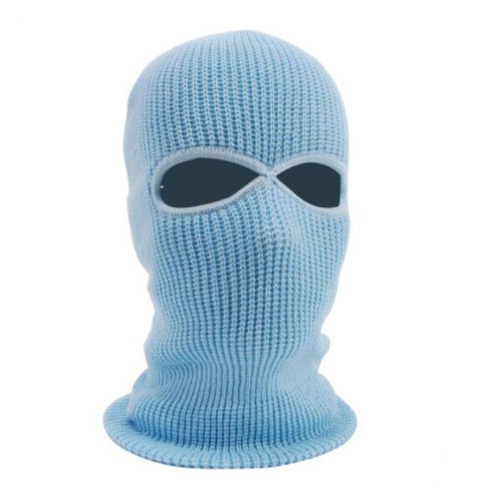 Knitted Riding Mask Full Face Windproof Unisex Face Mask for Cycling Outdoor Winter Fleece Hood Hat Sport Equipment: blue