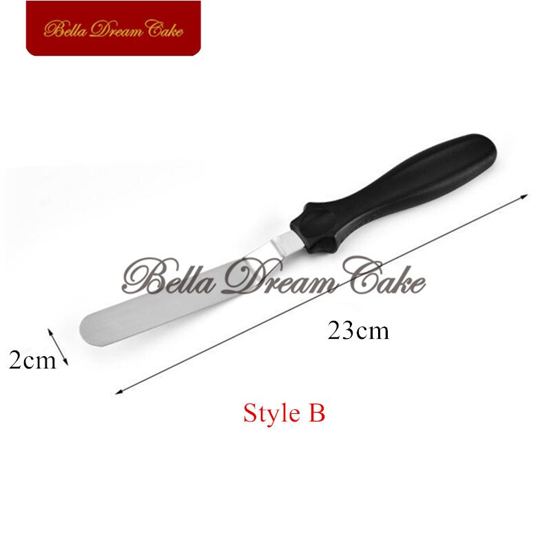 4" Stainless Steel Cake Spatula Buttercream Icing Frosting Knife Pastry Cake Smoother Cake Decorating Tools Baking Accessories: B
