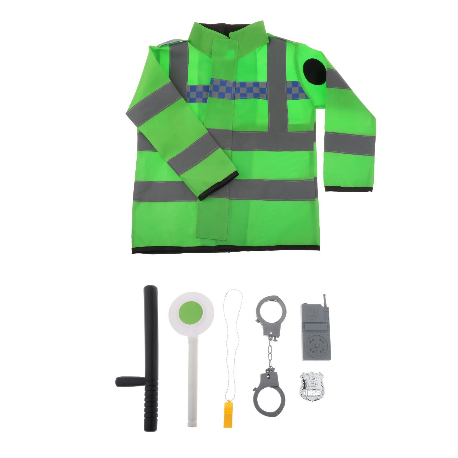 Fancy Dress Costume Role Pretend Educational Toy Policeman Officer Whistle