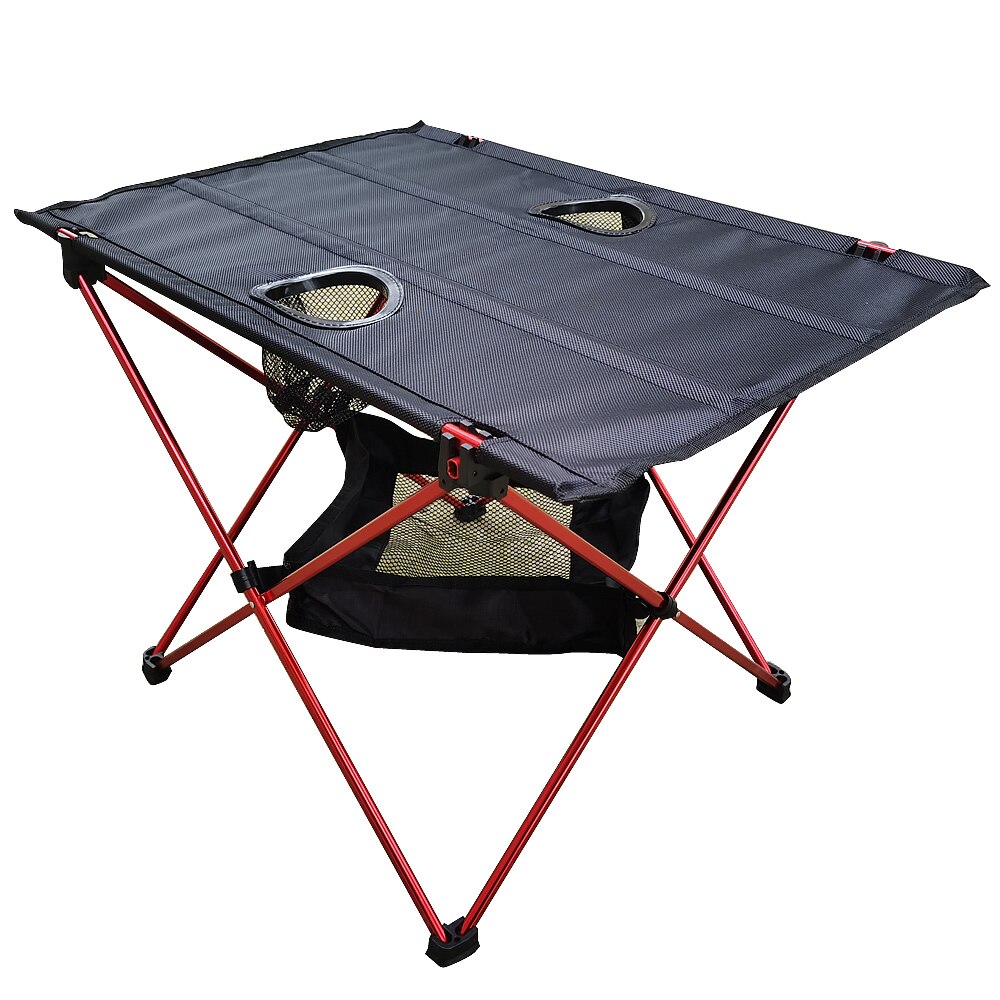 Outdoor Opvouwbare Vissen Tafel Ultralight Oxford Doek Aluminium Picknicktafel Oxford Doek Ultralichte Duurzaam Vouwen: 02