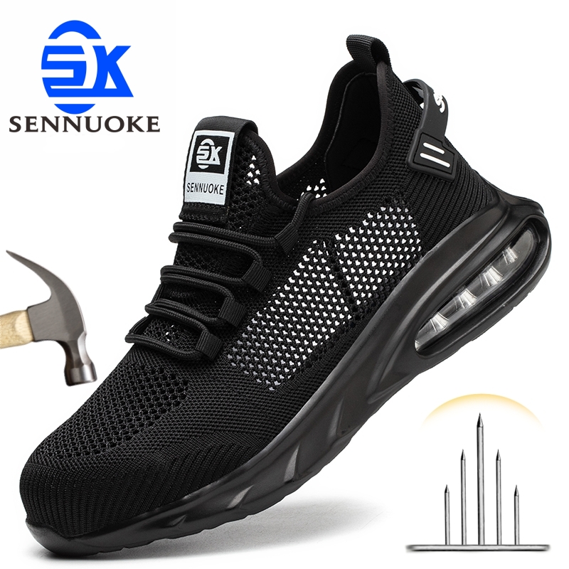 Sicherheitsschuhe Herren Arbeitsschuhe Leichte weiche Stahlkappen Turnschuhe Industrielle Sicherheit Tennis Stahlkappe Original