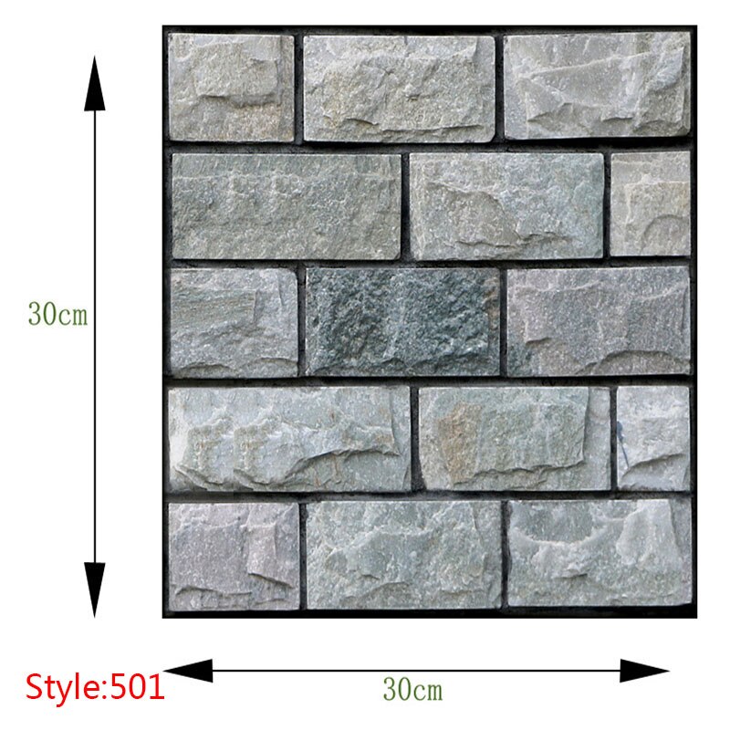 3d stereo fliser murstensvæg klistermærke boligindretning vandtæt selvklæbende pvc panel baggrund dekoration diy vægoverføringsbilleder: 501
