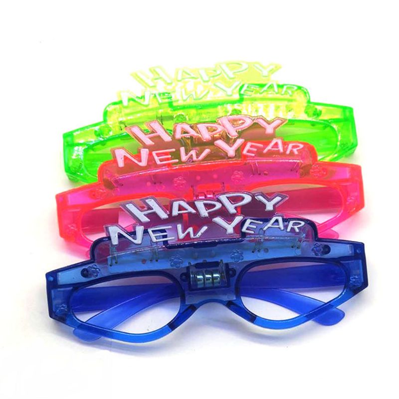 Montura de gafas con luz LED para adultos y niños, lentes parpadeantes con números, gafas luminosas para vacaciones, de neón, Suppli