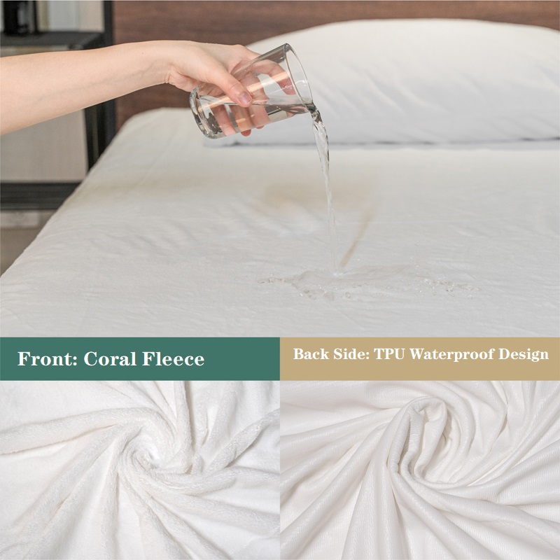 Coral Fleece Waterdichte Matras Luchtdoorlatende Matras Beschermhoes Urine-Proof Bed Cover Niet Inbegrepen Kussensloop