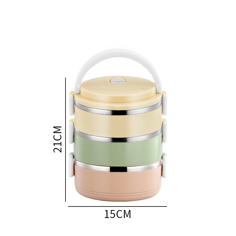 Cute Japanese Lunch Box For Kids School Portable Food Container Stainless Steel Bento Box Kitchen Leak-Proof Lunchbox Heated: gradient / 4 layer