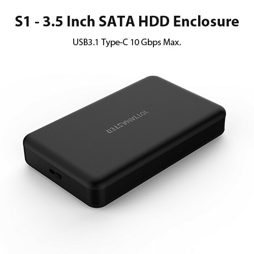 Yottamaster 2.5 3.5 tums hårddiskhölje hdd ssd sata 6 gbps 10 gbps hdd hdd typ-c typ -b 12 v 2a 7-9.5mm 7-15mm hölje: S1 3.5 t- c