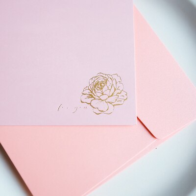 Pink Romantic 5 Letter Paper+5 Envelopes Set Bronzing Letter Paper Envelopes for Scrapbooking Love Letter: 2