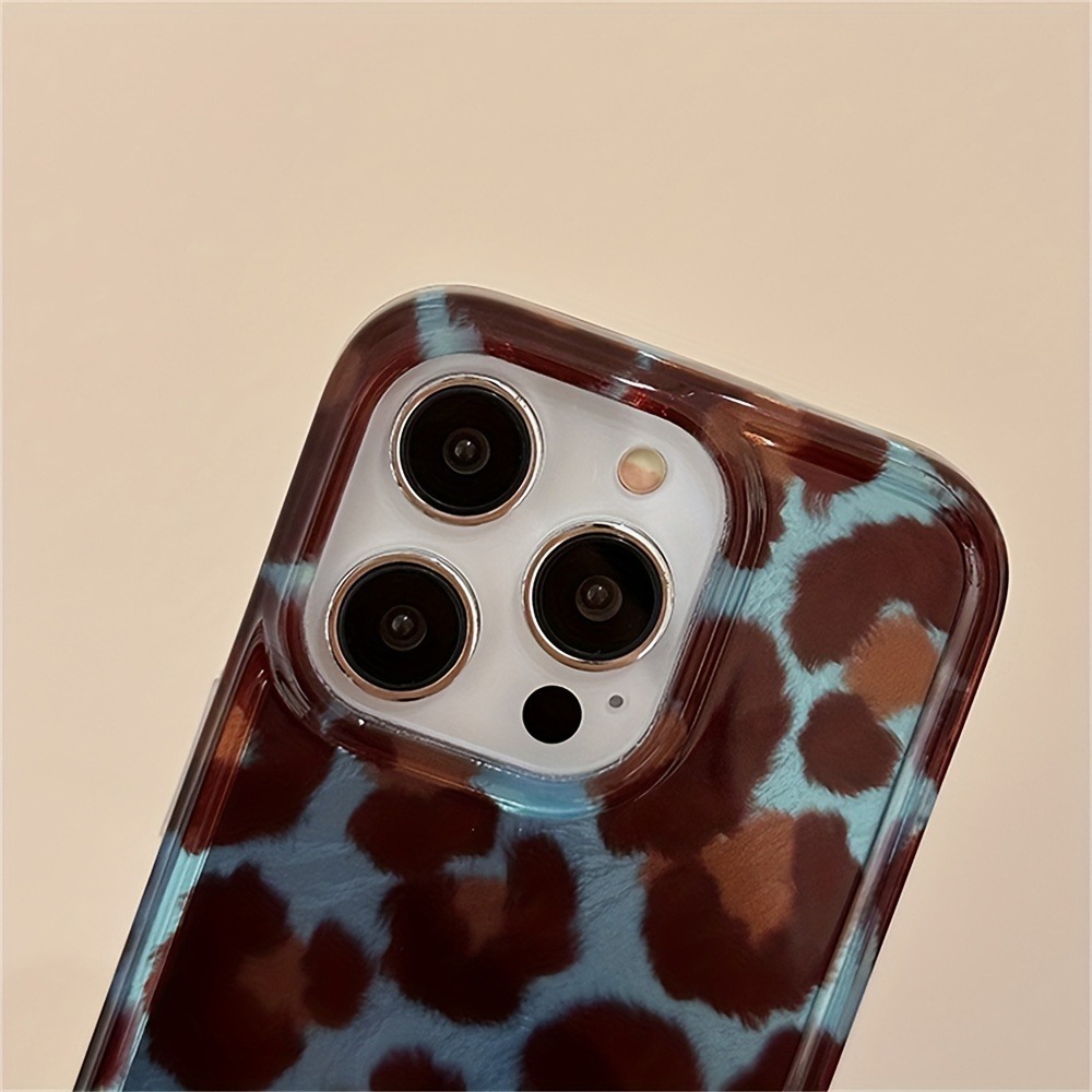 Eenvoudige Mode Smudge Luipaardprint Zachte Telefoonhoes Voor iPhone 15 Gevallen iPhone 16 Pro Max 14 13 12 11 XS X XR 7 8 Plus 16 Cover